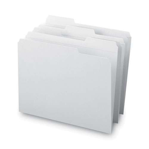 Reinforced Top Tab Colored File Folders, 1/3-cut Tabs: Assorted, Letter Size, 0.75" Expansion, White, 100/box Reinforced Top Tab Colored File Folders, 1/3-cut Tabs: Assorted, Letter Size, 0.75" Expansion, White, 100/box