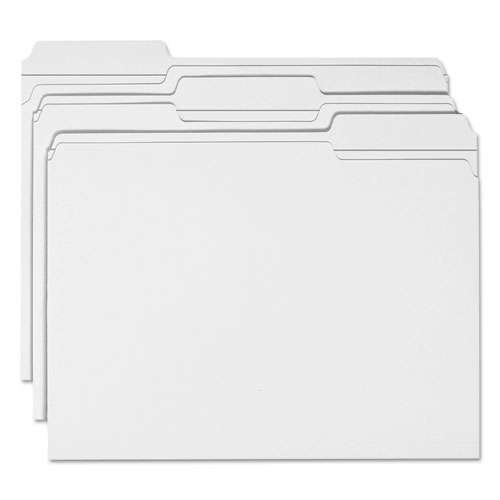 Reinforced Top Tab Colored File Folders, 1/3-cut Tabs: Assorted, Letter Size, 0.75" Expansion, White, 100/box Reinforced Top Tab Colored File Folders, 1/3-cut Tabs: Assorted, Letter Size, 0.75" Expansion, White, 100/box