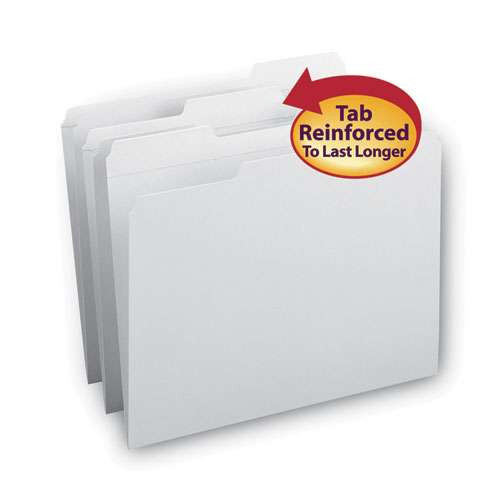 Reinforced Top Tab Colored File Folders, 1/3-cut Tabs: Assorted, Letter Size, 0.75" Expansion, White, 100/box Reinforced Top Tab Colored File Folders, 1/3-cut Tabs: Assorted, Letter Size, 0.75" Expansion, White, 100/box