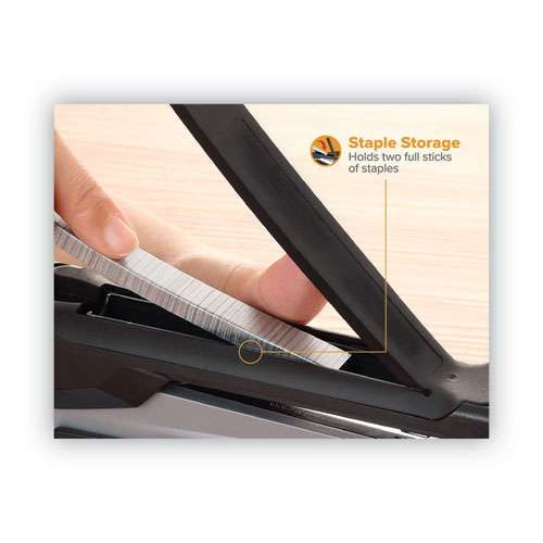 Ecostapler Spring-powered Desktop Stapler, 20-sheet Capacity, Black/gray Ecostapler Spring-powered Desktop Stapler, 20-sheet Capacity, Black/gray