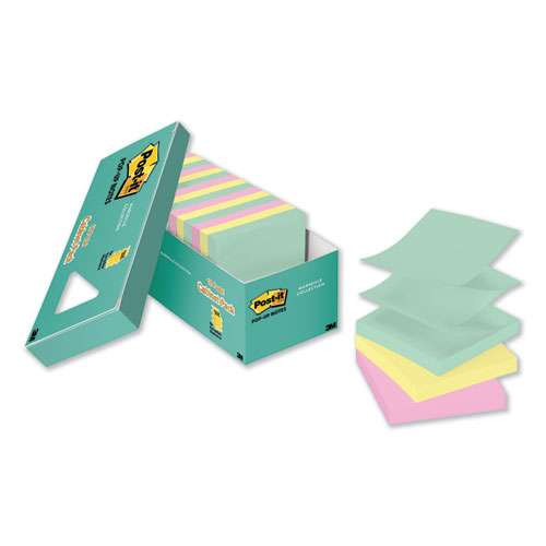 Original Pop-up Refill Value Pack, 3 X 3, (8) Poptimistic Collection Colors, (4) Canary Yellow, 100 Sheets/pad, 12 Pads/pack