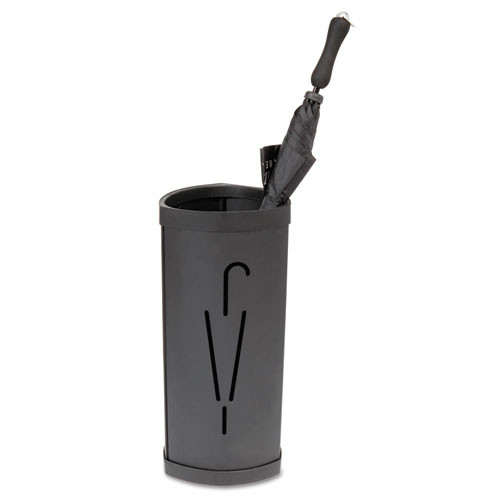 Triangular Umbrella Stand, Steel/plastic, 10.25w X 10.25d X 23.67h, Black Triangular Umbrella Stand, Steel/plastic, 10.25w X 10.25d X 23.67h, Black