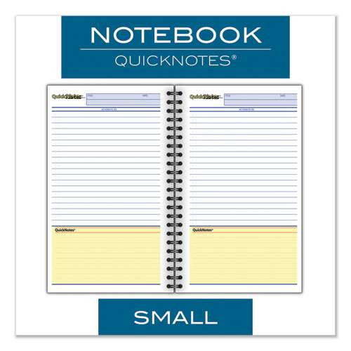 Wirebound Guided Quicknotes Notebook, 1 Subject, List-management Format, Dark Gray Cover, 8 X 5, 80 Sheets Wirebound Guided Quicknotes Notebook, 1 Subject, List-management Format, Dark Gray Cover, 8 X 5, 80 Sheets