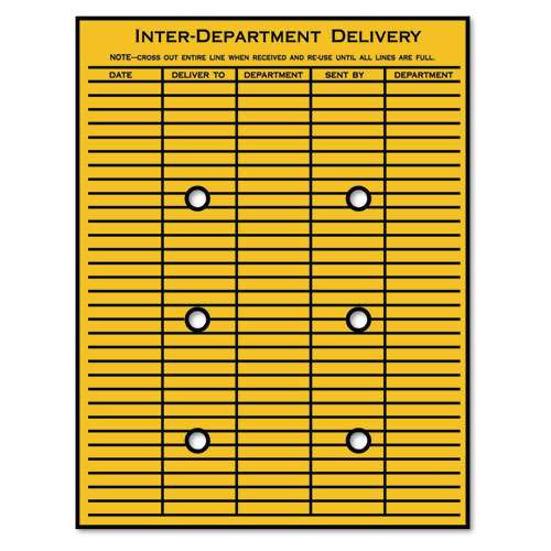 Brown Kraft String And Button Interoffice Envelope, #97, Two-sided Five-column Format, 10 X 13, Brown Kraft, 100/carton Brown Kraft String And Button Interoffice Envelope, #97, Two-sided Five-column Format, 10 X 13, Brown Kraft, 100/carton
