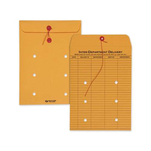 Brown Kraft String And Button Interoffice Envelope, #97, Two-sided Five-column Format, 10 X 13, Brown Kraft, 100/carton Brown Kraft String And Button Interoffice Envelope, #97, Two-sided Five-column Format, 10 X 13, Brown Kraft, 100/carton