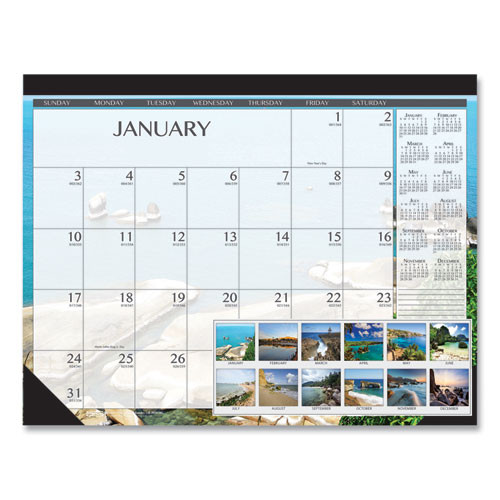 Recycled Earthscapes Desk Pad Calendar, Seascapes Photography, 22 X 17, Black Binding/corners,12-month (jan To Dec): 2025 Recycled Earthscapes Desk Pad Calendar, Seascapes Photography, 22 X 17, Black Binding/corners,12-month (jan To Dec): 2025