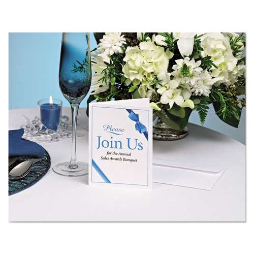 Note Cards With Matching Envelopes, Inkjet, 85 Lb, 4.25 X 5.5, Matte White, 60 Cards, 2 Cards/sheet, 30 Sheets/pack Note Cards With Matching Envelopes, Inkjet, 85 Lb, 4.25 X 5.5, Matte White, 60 Cards, 2 Cards/sheet, 30 Sheets/pack