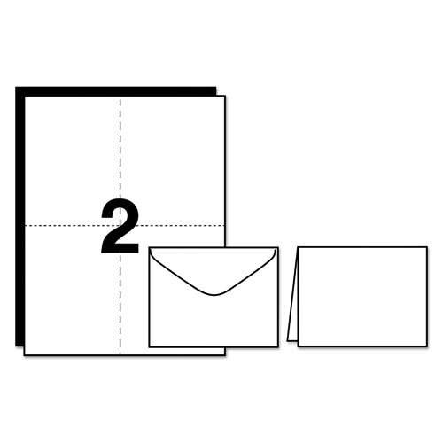Note Cards With Matching Envelopes, Inkjet, 85 Lb, 4.25 X 5.5, Matte White, 60 Cards, 2 Cards/sheet, 30 Sheets/pack Note Cards With Matching Envelopes, Inkjet, 85 Lb, 4.25 X 5.5, Matte White, 60 Cards, 2 Cards/sheet, 30 Sheets/pack