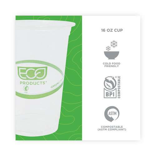 Greenstripe Renewable And Compostable Cold Cups, 16 Oz, Clear, 50/pack, 20 Packs/carton Greenstripe Renewable And Compostable Cold Cups, 16 Oz, Clear, 50/pack, 20 Packs/carton