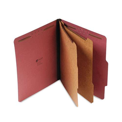 Four-section Pressboard Classification Folders, 1 Divider, Letter Size, Gray-green, 10/box Four-section Pressboard Classification Folders, 1 Divider, Letter Size, Gray-green, 10/box
