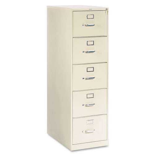 310 Series Vertical File, 5 Letter-size File Drawers, Light Gray, 15" X 26.5" X 60"