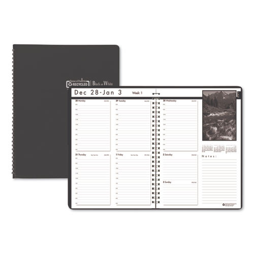 Black-on-white Photo Weekly Appointment Book, Landscape Photography, 11 X 8.5, Black Cover, 12-month (jan To Dec): 2025 Black-on-white Photo Weekly Appointment Book, Landscape Photography, 11 X 8.5, Black Cover, 12-month (jan To Dec): 2025