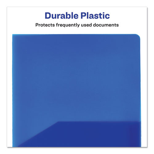 Plastic Two-pocket Folder, 20-sheet Capacity, 11 X 8.5, Translucent Blue Plastic Two-pocket Folder, 20-sheet Capacity, 11 X 8.5, Translucent Blue