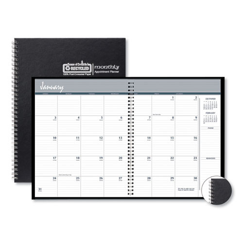 Monthly Hard Cover Planner, 11 X 8.5, Black Cover, 14-month (dec To Jan): 2022 To 2024 Monthly Hard Cover Planner, 11 X 8.5, Black Cover, 14-month (dec To Jan): 2022 To 2024