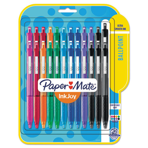 Inkjoy 300 Rt Ballpoint Pen Retractable, Medium 1 Mm, Assorted Ink And Barrel Colors, 24/pack Inkjoy 300 Rt Ballpoint Pen Retractable, Medium 1 Mm, Assorted Ink And Barrel Colors, 24/pack