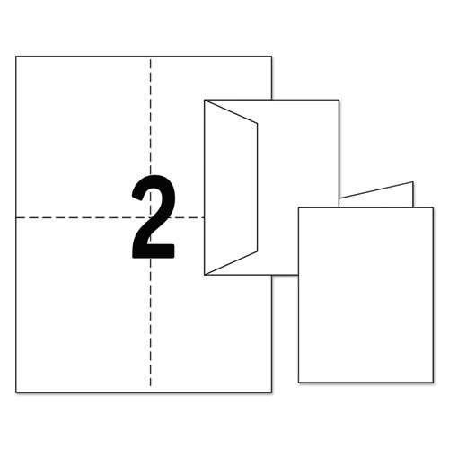 Note Cards With Matching Envelopes, Laser, 80 Lb, 4.25 X 5.5, Uncoated White, 60 Cards, 2 Cards/sheet, 30 Sheets/pack Note Cards With Matching Envelopes, Laser, 80 Lb, 4.25 X 5.5, Uncoated White, 60 Cards, 2 Cards/sheet, 30 Sheets/pack