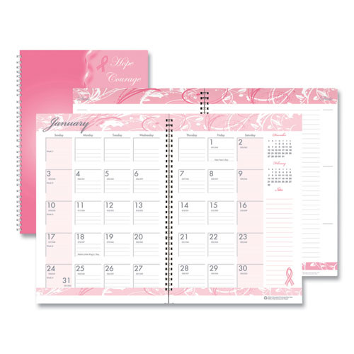 Breast Cancer Awareness Recycled Ruled Monthly Planner/journal, 10 X 7, Pink Cover, 12-month (jan To Dec): 2025 Breast Cancer Awareness Recycled Ruled Monthly Planner/journal, 10 X 7, Pink Cover, 12-month (jan To Dec): 2025
