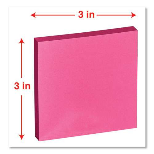 Self-stick Note Pads, 3" X 3", Assorted Bright Colors, 100 Sheets/pad, 12 Pads/pack Self-stick Note Pads, 3" X 3", Assorted Bright Colors, 100 Sheets/pad, 12 Pads/pack