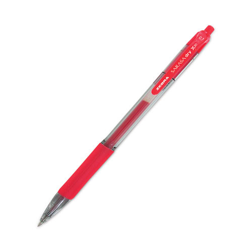Sarasa Dry Gel X20 Gel Pen, Retractable, Medium 0.7 Mm, Red Ink, Translucent Red Barrel, 12/pack Sarasa Dry Gel X20 Gel Pen, Retractable, Medium 0.7 Mm, Red Ink, Translucent Red Barrel, 12/pack