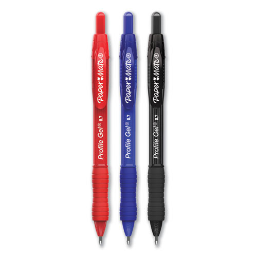 Profile Gel Pen, Retractable, Bold 1 Mm, Black Ink, Translucent Black Barrel, Dozen Profile Gel Pen, Retractable, Bold 1 Mm, Black Ink, Translucent Black Barrel, Dozen