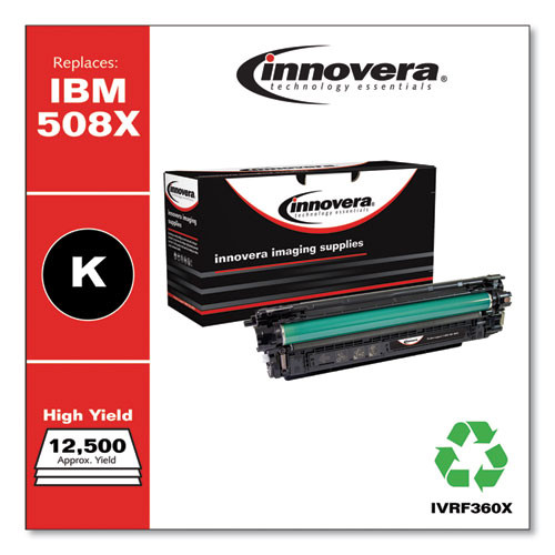 Remanufactured Black High-yield Toner, Replacement For 508x (cf360x), 12,500 Page-yield Remanufactured Black High-yield Toner, Replacement For 508x (cf360x), 12,500 Page-yield