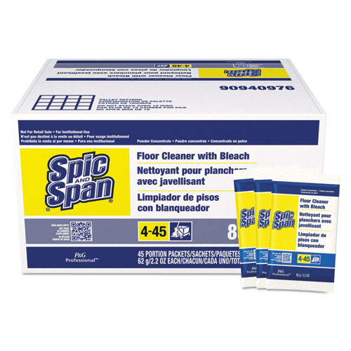 Bleach Floor Cleaner Packets, 2.2oz Packets, 45/carton Bleach Floor Cleaner Packets, 2.2oz Packets, 45/carton