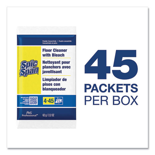 Bleach Floor Cleaner Packets, 2.2oz Packets, 45/carton Bleach Floor Cleaner Packets, 2.2oz Packets, 45/carton