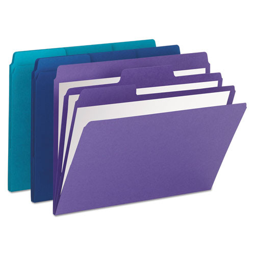 Supertab Organizer Folder, 1/3-cut Tabs: Assorted, Letter Size, 0.75" Expansion, Assorted Colors, 3/pack