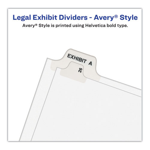 Preprinted Legal Exhibit Side Tab Index Dividers, Avery Style, 10-tab, 16, 11 X 8.5, White, 25/pack, (1016) Preprinted Legal Exhibit Side Tab Index Dividers, Avery Style, 10-tab, 16, 11 X 8.5, White, 25/pack, (1016)