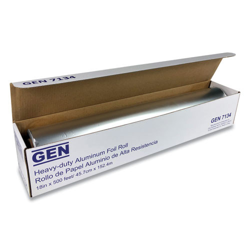 Heavy-duty Aluminum Foil Roll, 18" X 500 Ft