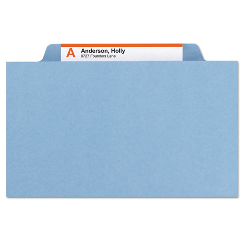 Expanding Recycled Heavy Pressboard Folders, 1/3-cut Tabs: Assorted, Letter Size, 1" Expansion, Blue, 25/box Expanding Recycled Heavy Pressboard Folders, 1/3-cut Tabs: Assorted, Letter Size, 1" Expansion, Blue, 25/box