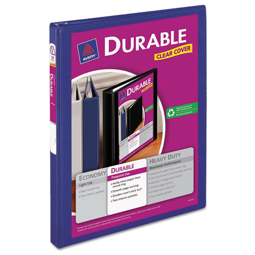 Durable View Binder With Durahinge And Slant Rings, 3 Rings, 2" Capacity, 11 X 8.5, Black Durable View Binder With Durahinge And Slant Rings, 3 Rings, 2" Capacity, 11 X 8.5, Black