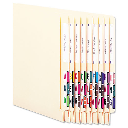 A-z Color-coded End Tab Filing Labels, B, 1 X 1.25, White, 500/roll