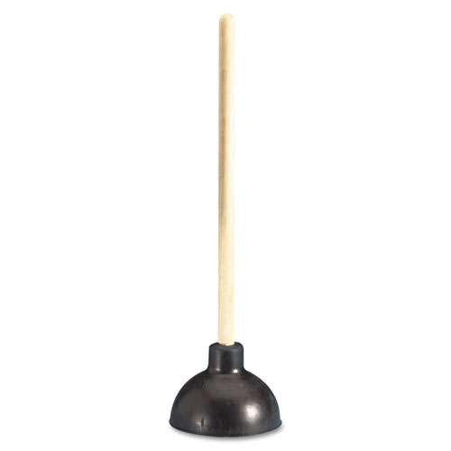 Plunger, 20" Wood Handle, 6" Dia