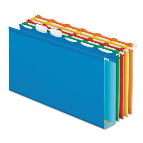 Ready-tab Extra Capacity Reinforced Colored Hanging Folders, Legal Size, 1/6-cut Tab, Standard Green, 20/box