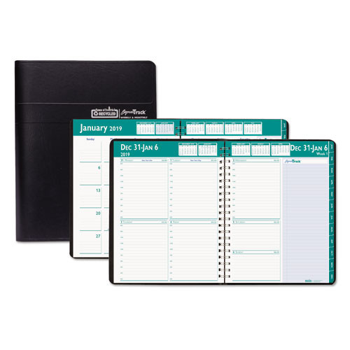Express Track Recycled Weekly Appointment Book/monthly Planner, 8 X 5, Black Cover, 13-month: Jan 2025 To Jan 2026 Express Track Recycled Weekly Appointment Book/monthly Planner, 8 X 5, Black Cover, 13-month: Jan 2025 To Jan 2026