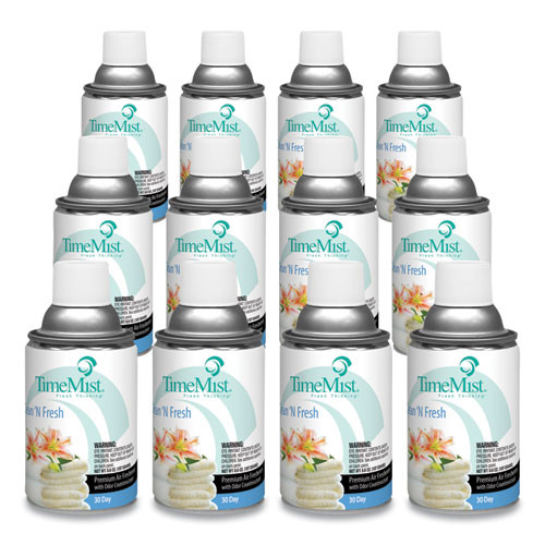 Premium Metered Air Freshener Refill, Clean N Fresh, 6.6 Oz Aerosol Spray, 12/carton Premium Metered Air Freshener Refill, Clean N Fresh, 6.6 Oz Aerosol Spray, 12/carton