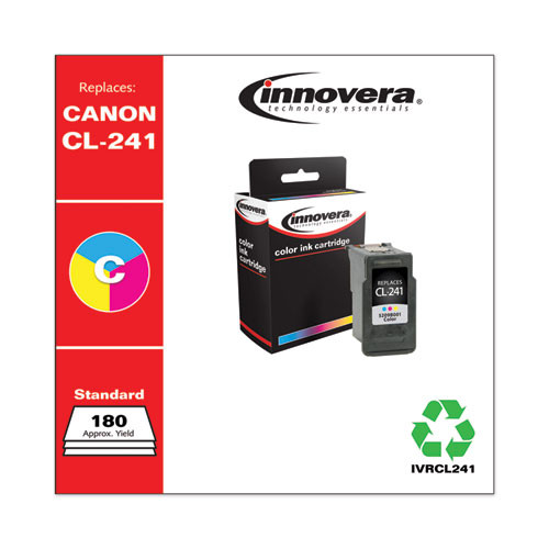 Remanufactured Tri-color Ink, Replacement For Cl-241 (5209b001), 180 Page-yield Remanufactured Tri-color Ink, Replacement For Cl-241 (5209b001), 180 Page-yield