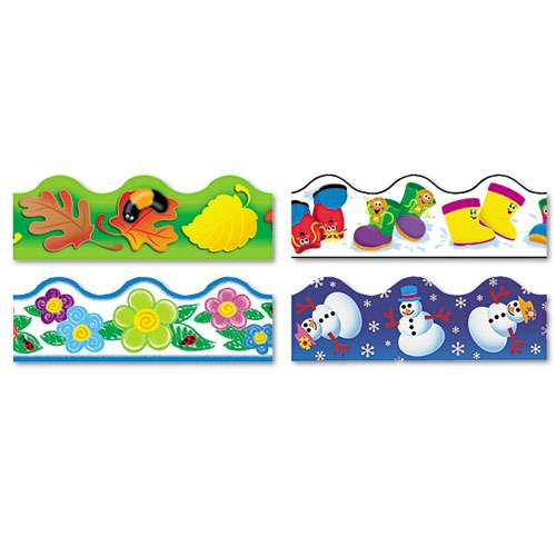 Terrific Trimmers Border Variety Set, 2.25" X 39", Bright On Black, Assorted Colors/designs, 48/set Terrific Trimmers Border Variety Set, 2.25" X 39", Bright On Black, Assorted Colors/designs, 48/set