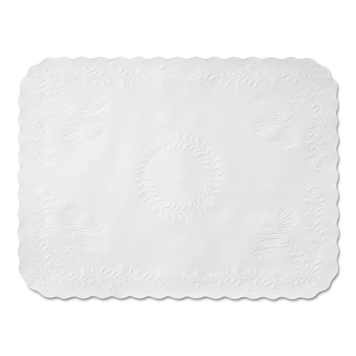 Scalloped Edge Traymat, Bond Paper, White, 16.63 X 12.75, 1,000/carton Scalloped Edge Traymat, Bond Paper, White, 16.63 X 12.75, 1,000/carton