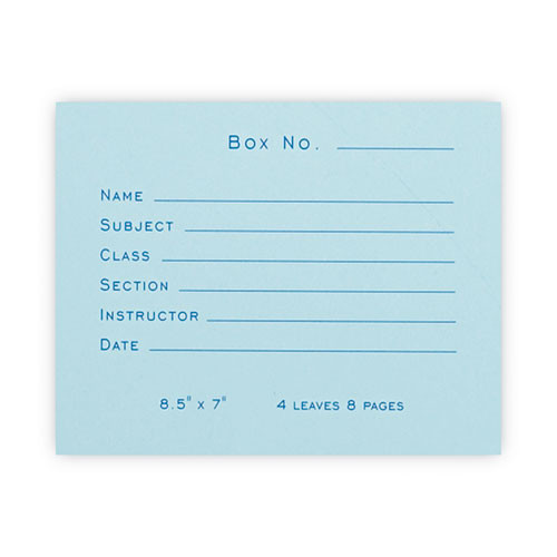 Examination Blue Book, Wide/legal Rule, Blue Cover, 8.5 X 7, 4 Sheets