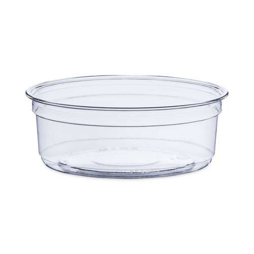 Bare Eco-forward Rpet Deli Containers, 8 Oz, 4.6" Diameter X 1.8"h, Clear, 500/carton