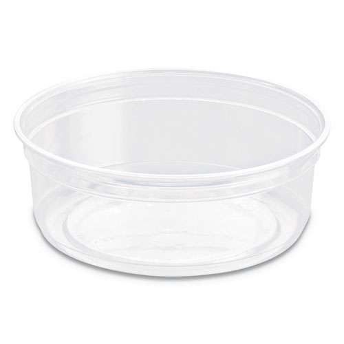 Bare Eco-forward Rpet Deli Containers, 8 Oz, 4.6" Diameter X 1.8"h, Clear, 500/carton