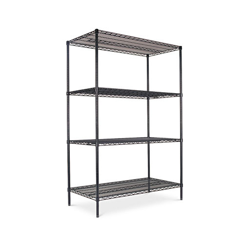 Nsf Certified Industrial 4-shelf Wire Shelving Kit, 48w X 18d X 72h, Silver Nsf Certified Industrial 4-shelf Wire Shelving Kit, 48w X 18d X 72h, Silver