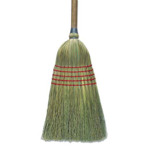 Corn Broom, Corn Bristles, 56" Overall Length, Natural, 6/carton Corn Broom, Corn Bristles, 56" Overall Length, Natural, 6/carton