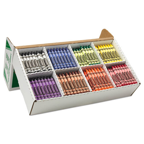 Classpack Large Size Crayons, 50 Each Of 8 Colors, 400/box