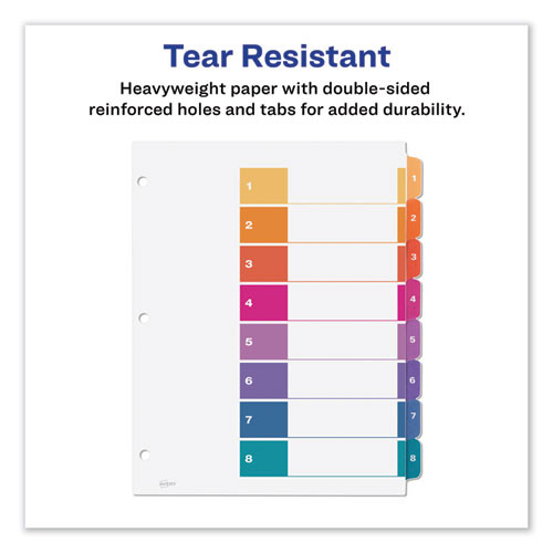 Customizable Toc Ready Index Multicolor Dividers, 8-tab, Letter, 6 Sets Customizable Toc Ready Index Multicolor Dividers, 8-tab, Letter, 6 Sets