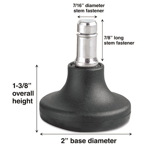 Low Profile Bell Glides, B Stem, 110 Lbs/glide, 5/set Low Profile Bell Glides, B Stem, 110 Lbs/glide, 5/set