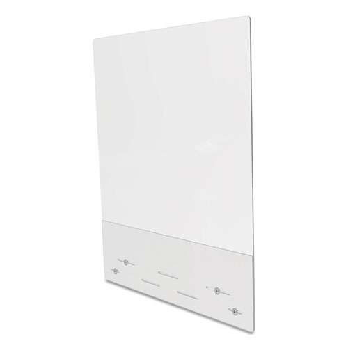 Mounting Safety Barrier With Full Shield And Brace, 31.5" X 38", Polycarbonate, Clear, 2/carton Mounting Safety Barrier With Full Shield And Brace, 31.5" X 38", Polycarbonate, Clear, 2/carton