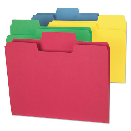 Supertab Colored File Folders, 1/3-cut Tabs: Assorted, Letter Size, 0.75" Expansion, 11-pt Stock, Color Assortment 1, 24/pack Supertab Colored File Folders, 1/3-cut Tabs: Assorted, Letter Size, 0.75" Expansion, 11-pt Stock, Color Assortment 1, 24/pack